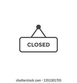 Closed sign graphic design template vector isolated illustration
