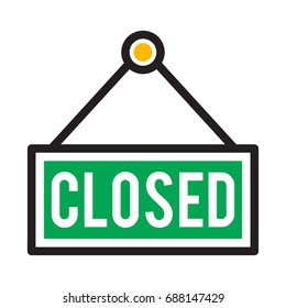 Closed sign icon