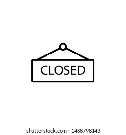 Closed sign icon design template. Trendy style, vector eps 10