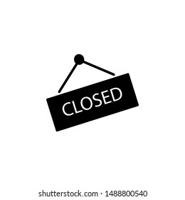 Closed sign icon design template. Trendy style, vector eps 10