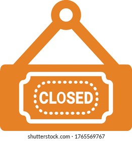 Closed Sign Icon design, vector graphics