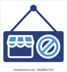Elemento de icono de signo cerrado para diseño