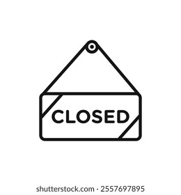 Closed sign icon Isolated flat vector in outline