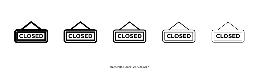 Icono de signo cerrado para el concepto móvil y el Diseño web.