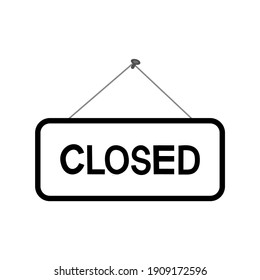 Closed Sign Icon On White Background.