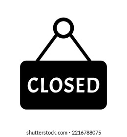 closed sign icon on white background