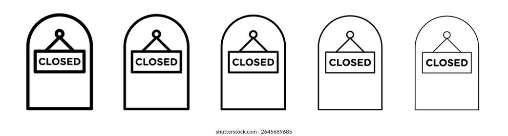 Icono de signo cerrado ilustración simple logo art