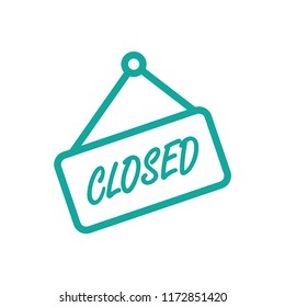 Closed sign icon style