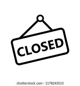Closed sign icon templates