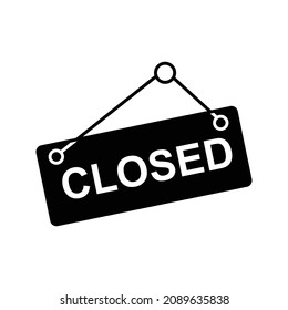 Closed sign icon templates on white background