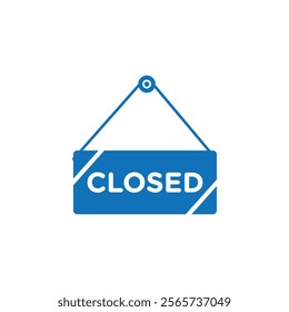 Closed sign icon Thin line illustration set