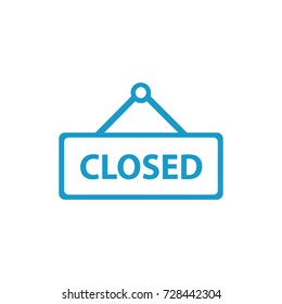 closed sign icon vector
