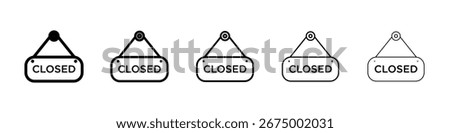 Closed sign icon Vector Art Illustration