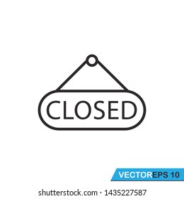 closed sign icon vector design illustration