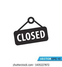 closed sign icon vector design illustration