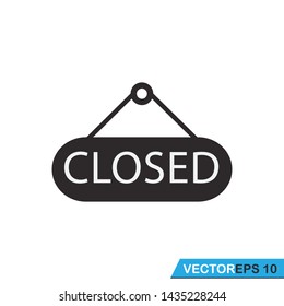 closed sign icon vector design illustration