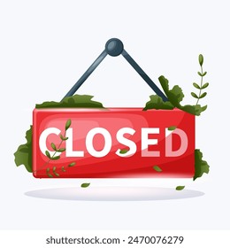 Closed sign icon vector illustration