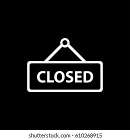 Closed sign icon vector illustration
