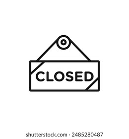 Closed Sign Icon vector set collection for web