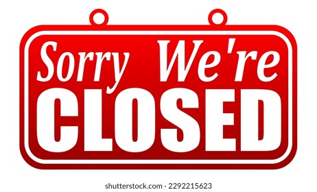 closed sign illustration design vector