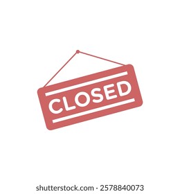 Closed Sign for Store Vector Template
