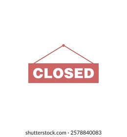 Closed Sign for Store Vector Template