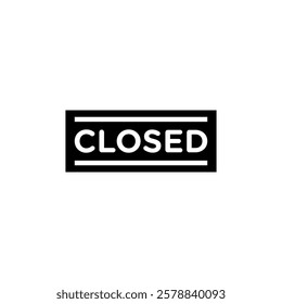 Closed Sign for Store Vector Template