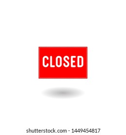 closed sign and symbol design