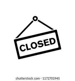 closed sign vector