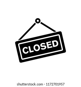 Closed Sign Vector Icon Formed Simple Stock Vector (royalty Free 