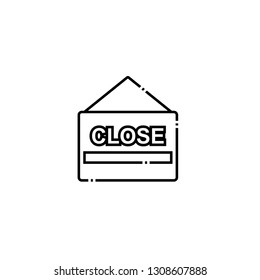 Closed sign vector icon