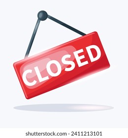 Closed sign vector icon , We are closed icon
