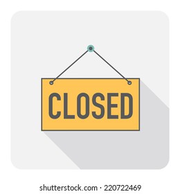 Closed sign. Vector Illustration.