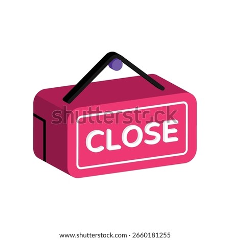 Closed Sign Vector style icon. Eps 10 file