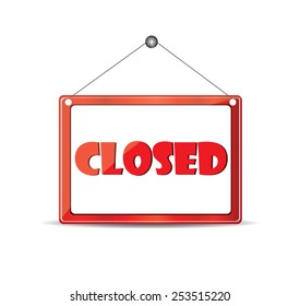 Closed signboard