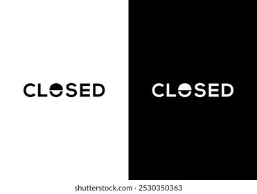 closed simple logo design modern
