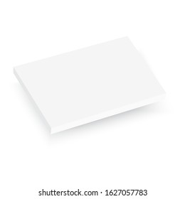 Closed square book or magazine. mock up Vector