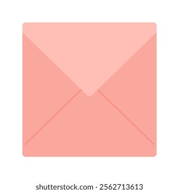Closed square pink envelope Illustration