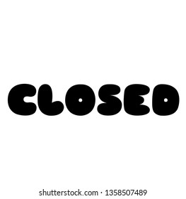 CLOSED stamp on white