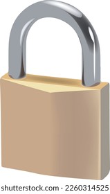 closed steel padlock for security-