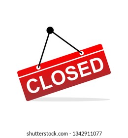 Closed Store Sign for Shop. Simple sign - Vector - Vector