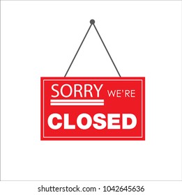 Closed Store Sign Vector Stock Vector (Royalty Free) 1042645636 ...