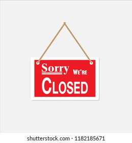 Closed Store Sign Vector Isolated On Stock Vector (Royalty Free ...