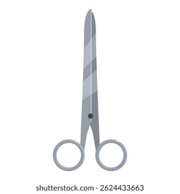Closed surgical scissors isolated on white background, essential tool for medical procedures and emergency situations