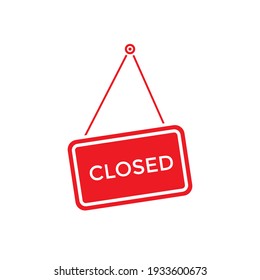 Closed Tag Icon Vector in Flat Style