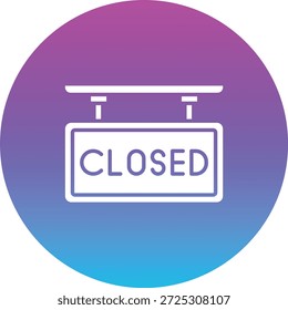 Icono de Vector de etiqueta cerrado. Se puede utilizar para aplicaciones de impresión, móviles y de Web.