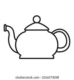 Closed teapot icon. Outline illustration of closed teapot vector icon for web