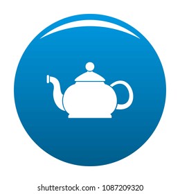 Closed teapot icon. Simple illustration of closed teapot vector icon for any design blue