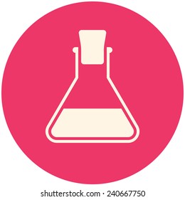 Closed test tube, modern flat icon