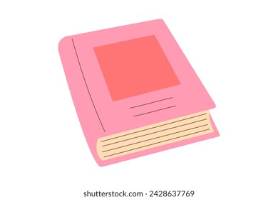 Libro grueso cerrado. Ilustración vectorial aislada sobre fondo blanco.